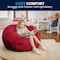 Flash Furniture Bean Bag Chair, 42 in W 42" L 19" H DG-BEAN-LARGE-SOLID-RED-GG - alternate 8